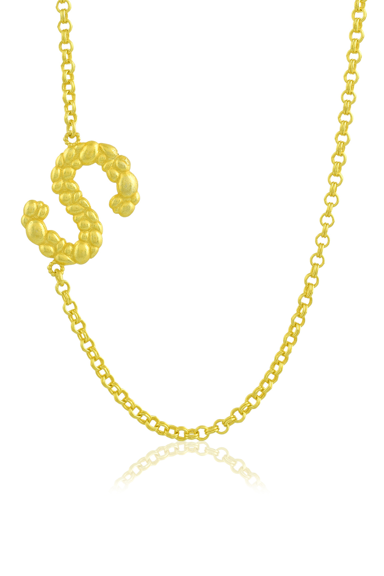Gold Finish S Initial Own Necklace by ARVINO at Pernia's Pop Up Shop