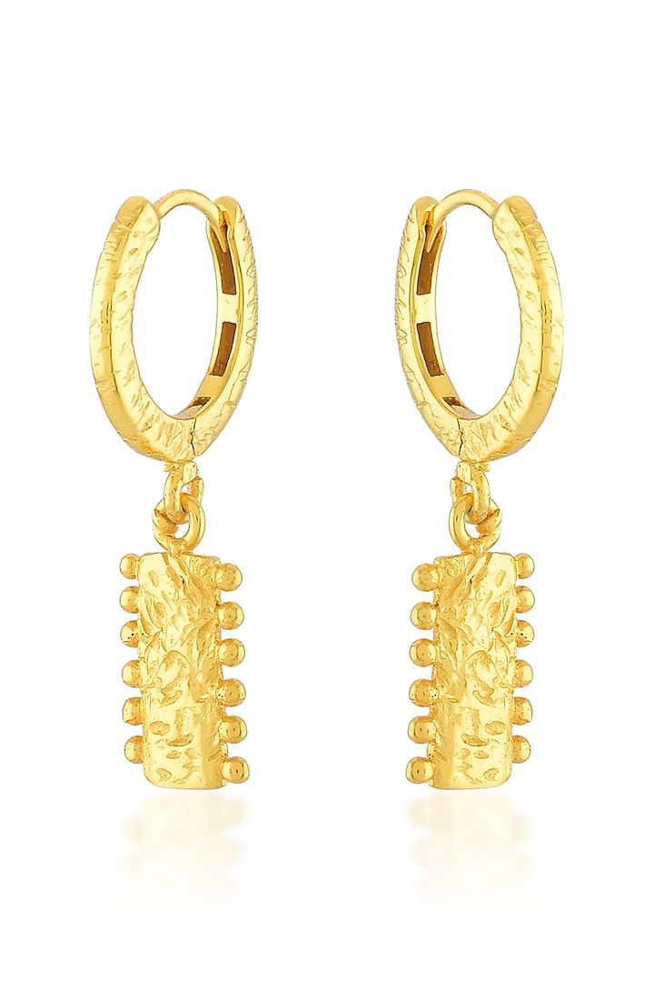 Gold Plated Earrings In Mixed Metal by ARVINO