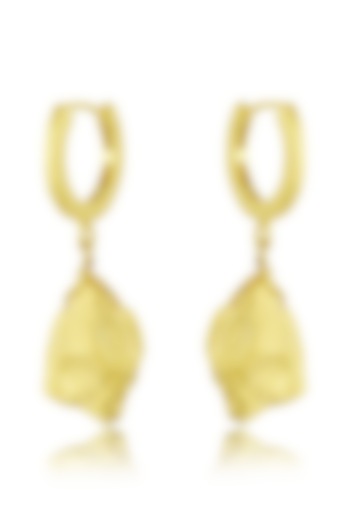 Gold Finish Earrings by ARVINO