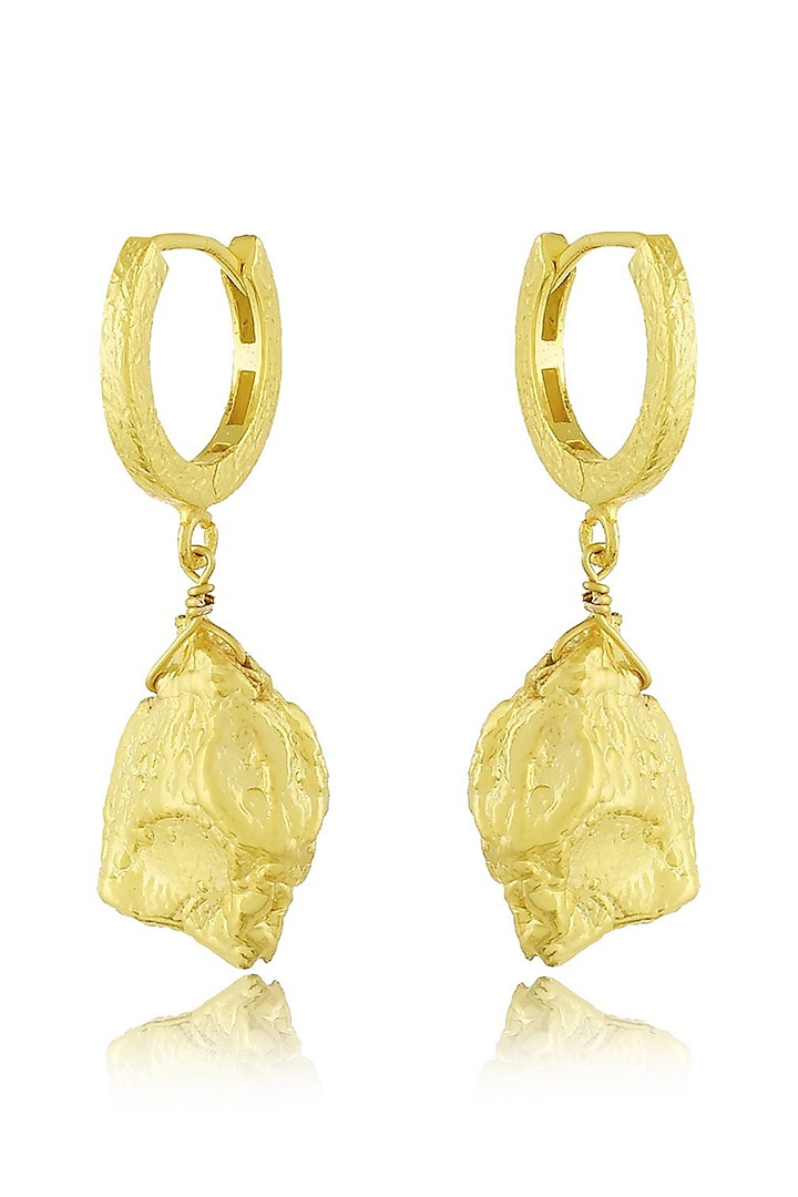 Gold Finish Earrings by ARVINO