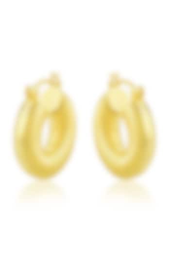 Gold Finish Spiral Earrings by ARVINO