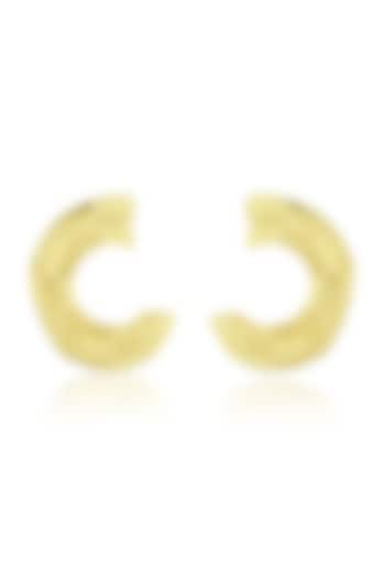 Gold Plated Handcrafted Hoop Earrings by ARVINO