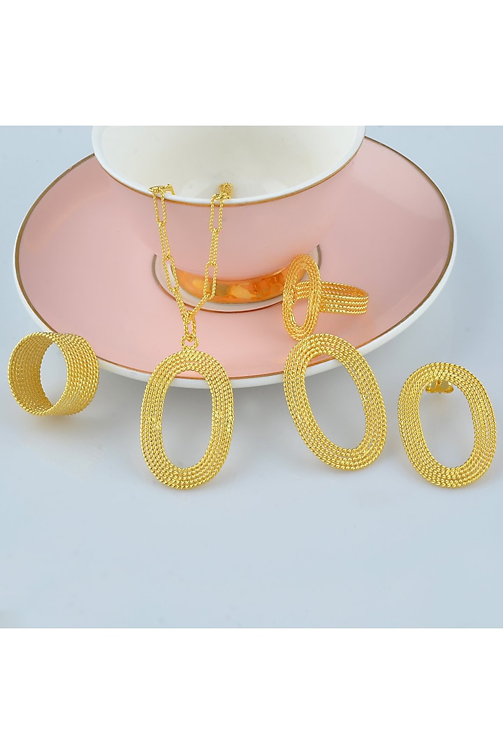 Gold Finish Pendant by ARVINO at Pernia's Pop Up Shop