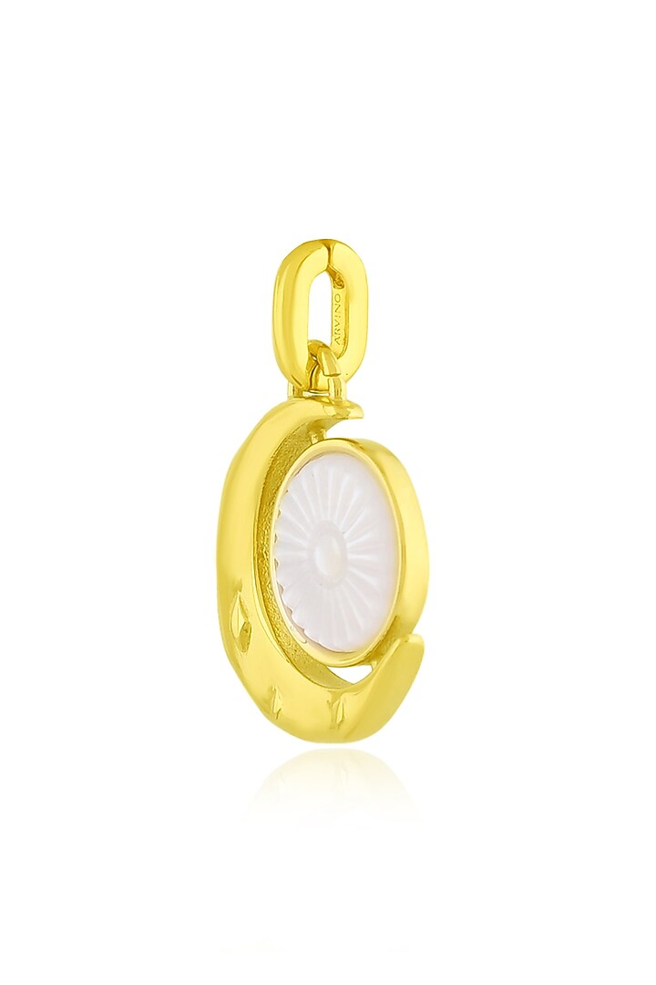 Gold Finish Mother Of Pearl Charm by Arvino at Pernia's Pop Up Shop