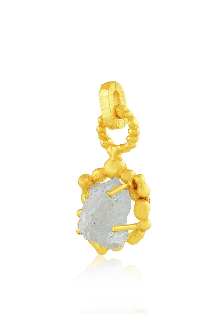 Gold Finish Aquamarine Gemstone Charm by Arvino at Pernia's Pop Up Shop