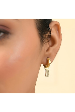 Gold Finish Cubic Zirconia Bullion Finery Charm by ARVINO