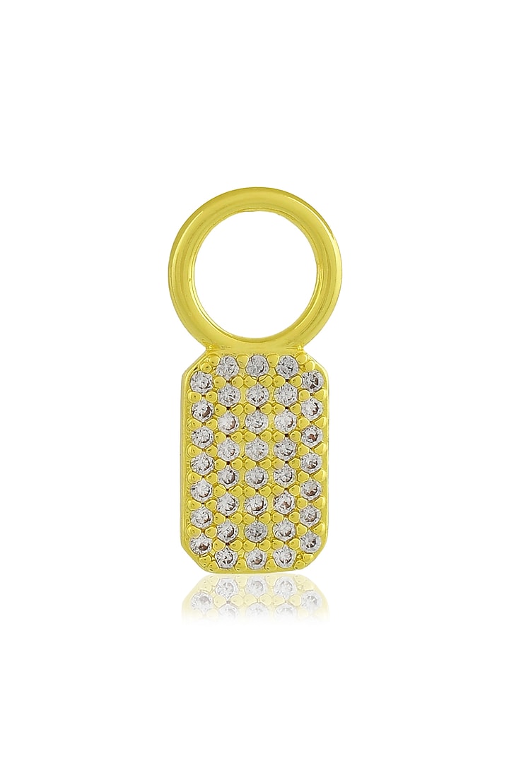 Gold Finish Cubic Zirconia Bullion Finery Charm by ARVINO at Pernia's Pop Up Shop