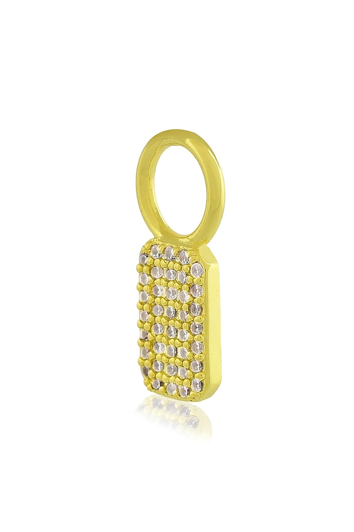 Gold Finish Cubic Zirconia Bullion Finery Charm by ARVINO at Pernia's Pop Up Shop