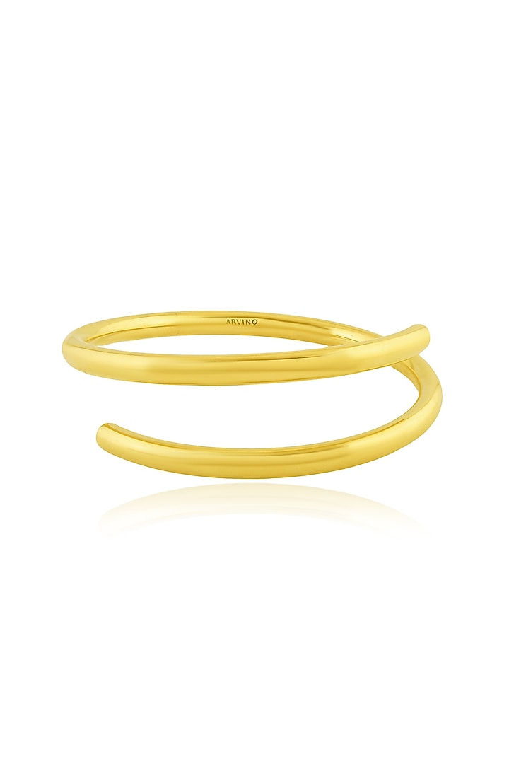 Gold Finish Radiant Crossover Bangle by Arvino at Pernia's Pop Up Shop
