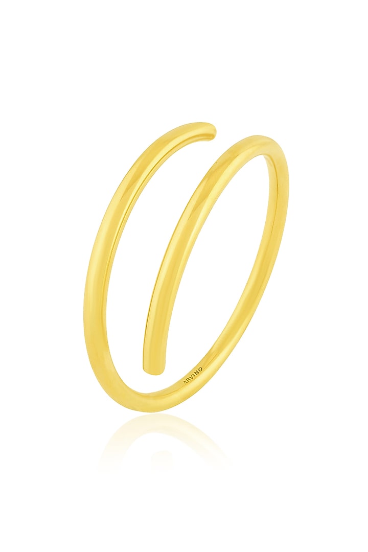 Gold Finish Radiant Crossover Bangle by Arvino at Pernia's Pop Up Shop