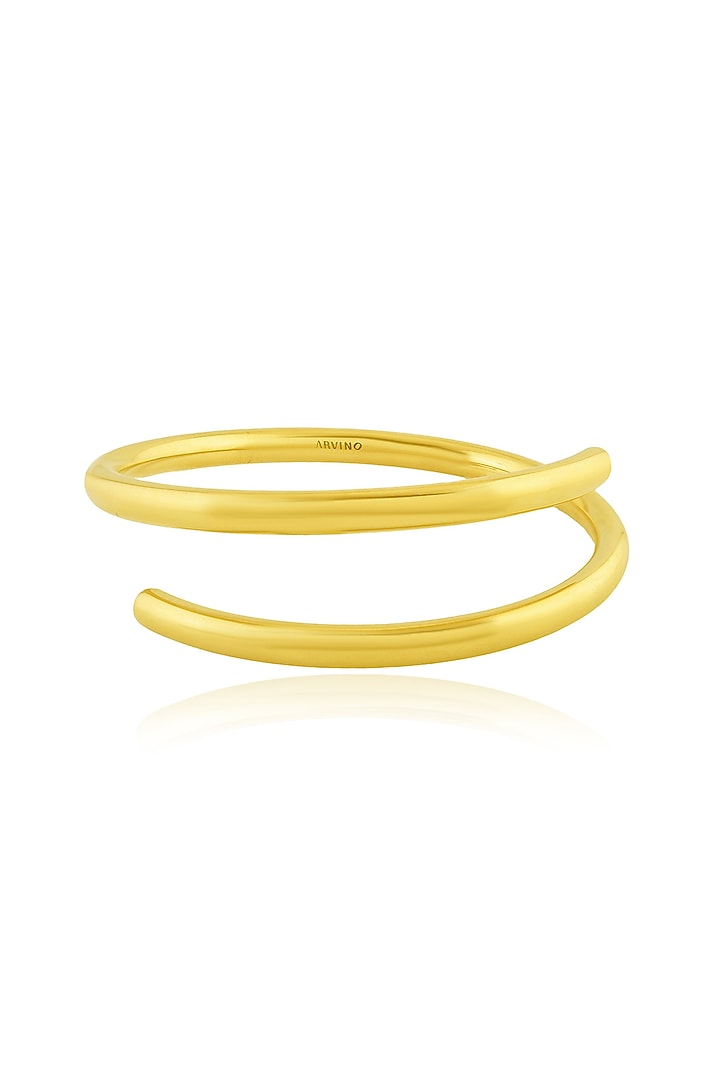 Gold Finish Radiant Crossover Bangle by Arvino at Pernia's Pop Up Shop
