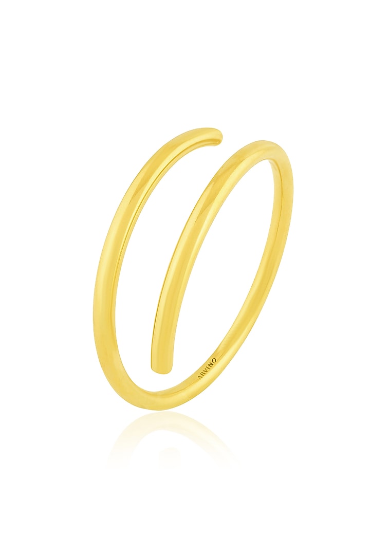 Gold Finish Radiant Crossover Bangle by Arvino at Pernia's Pop Up Shop
