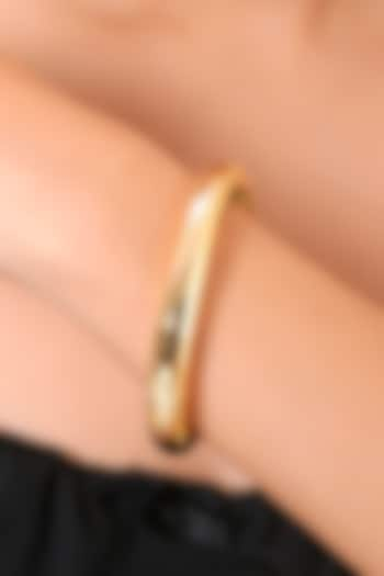 Gold Finish Inlay Cuff Bangle by Arvino at Pernia's Pop Up Shop