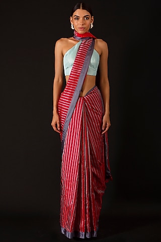Red Handwoven Saree by AROHI