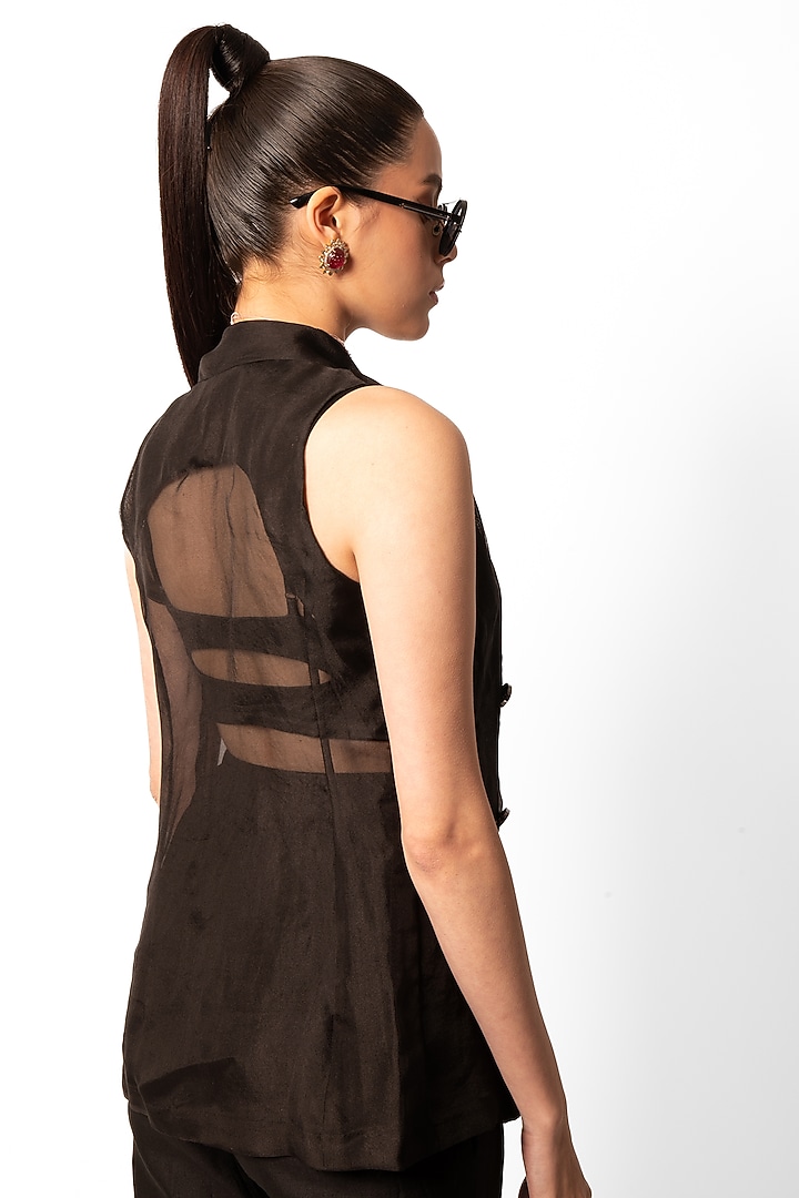 Black Silk Co-Ord Set by AROHI at Pernia's Pop Up Shop