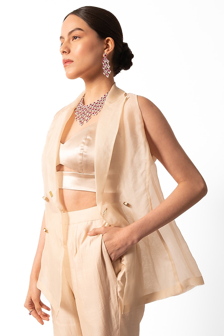 White Silk Co-Ord Set by AROHI at Pernia's Pop Up Shop