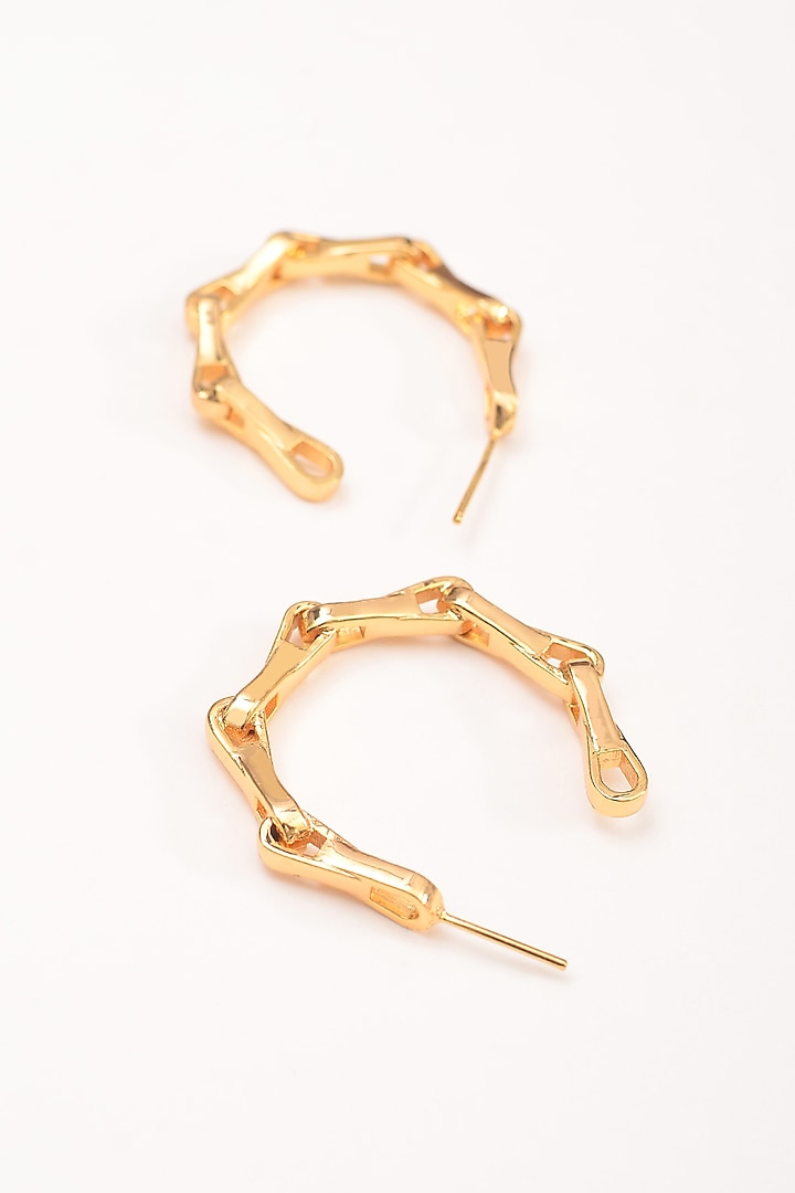 Gold Plated Hoop Earrings by Arqa