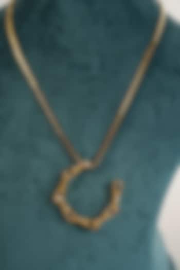 Gold Plated Handcrafted Link Necklace by Arqa