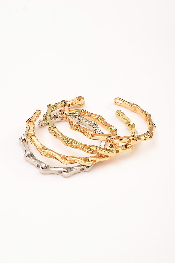 Gold Plated Double Link Bracelet by Arqa