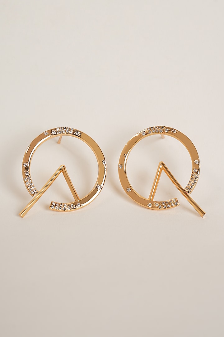 Gold Plated Hoop Earrings by Arqa