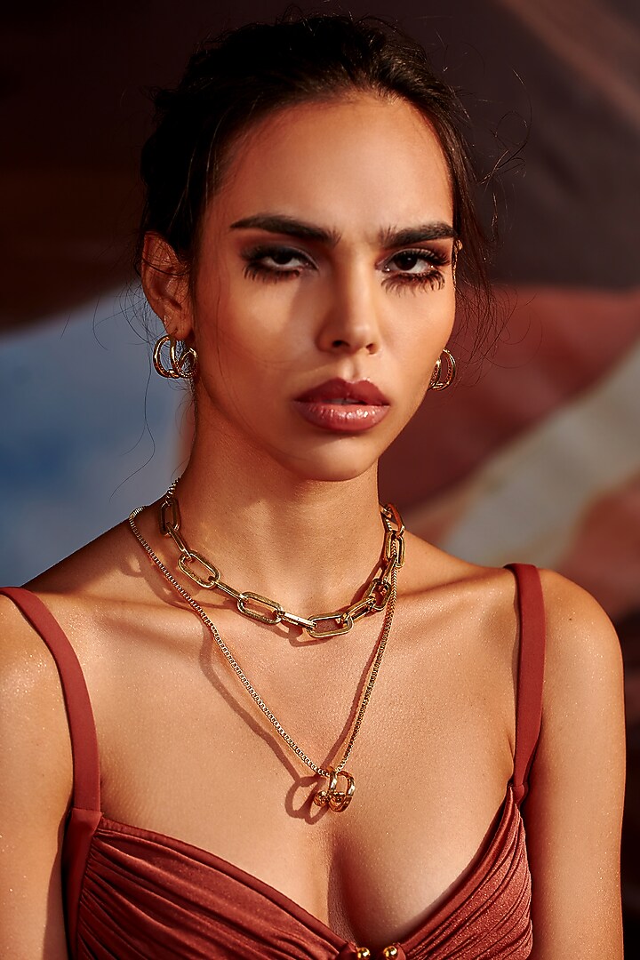 Gold Plated Link Necklace by Arqa at Pernia's Pop Up Shop