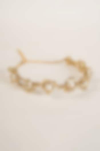 Gold Plated Freshwater Pearl Choker Necklace by Arqa