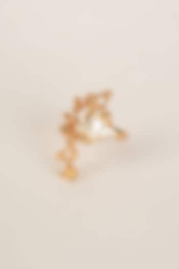 Gold Plated Freshwater Pearl Ring by Arqa