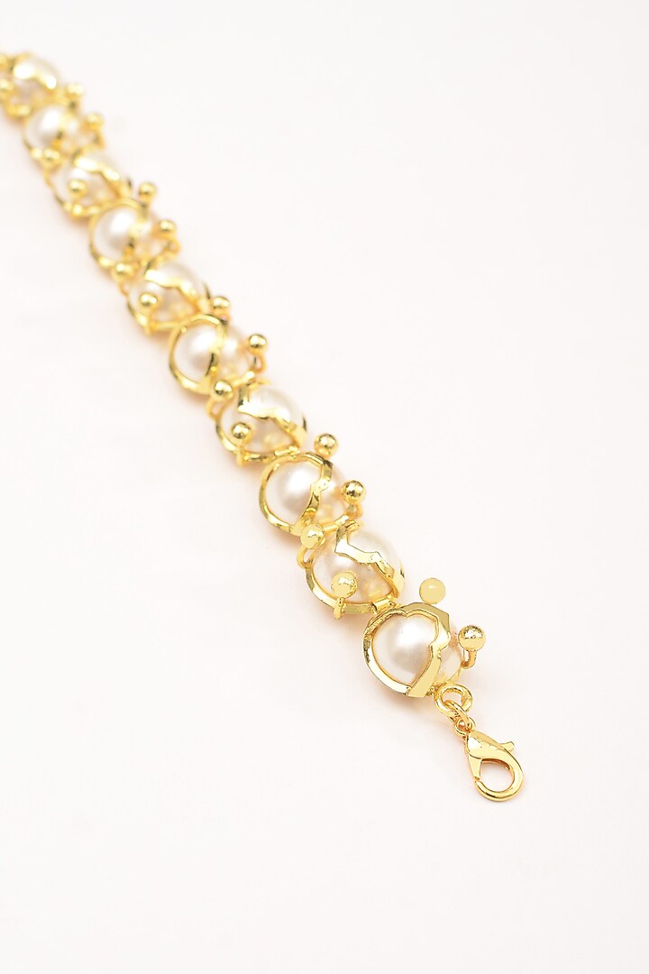 Gold Plated Freshwater Pearl Bracelet by Arqa at Pernia's Pop Up Shop