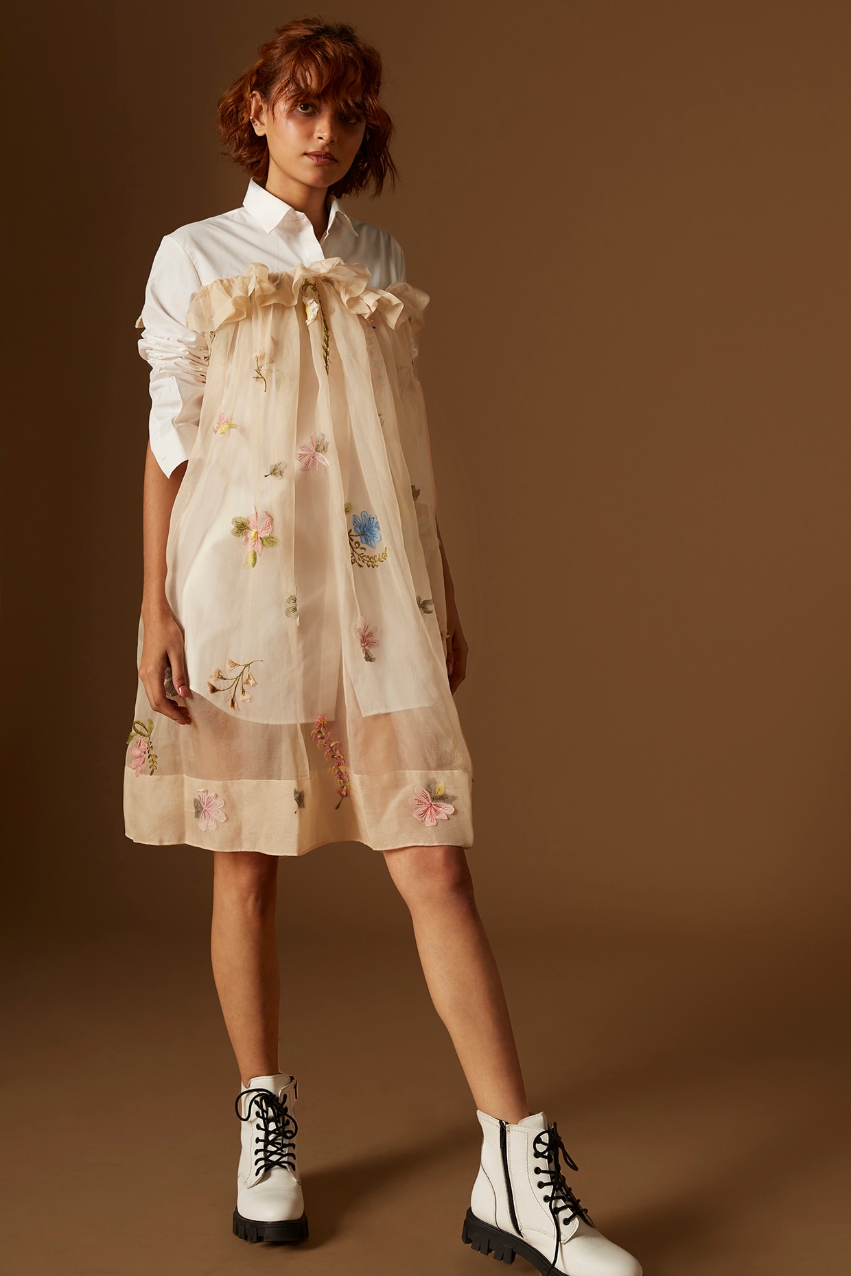 white poplin dress