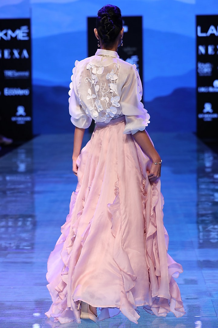 Pink Ruffled Skirt by Archana Rao at Pernia's Pop Up Shop