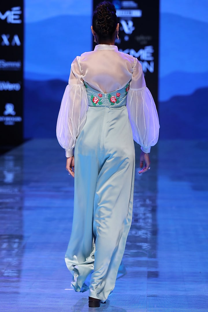 Off White Embroidered Shirt by Archana Rao at Pernia's Pop Up Shop