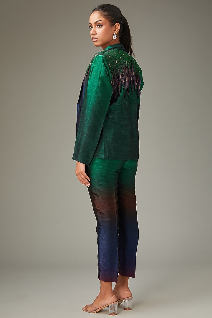 Multi-Colored Pure Organza Cutdana Handwork Ombre Co-Ord Set by LABEL ARRV at Pernia's Pop Up Shop