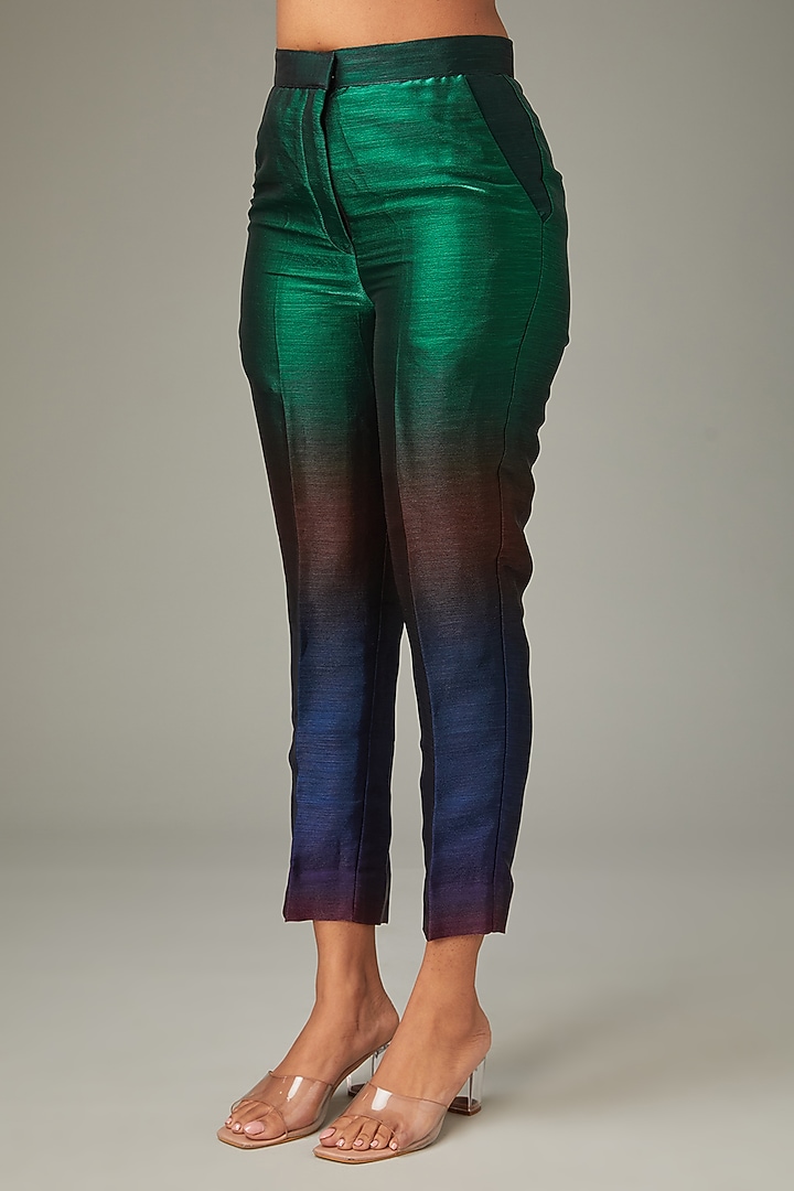 Multi-Colored Pure Organza Cutdana Handwork Ombre Co-Ord Set by LABEL ARRV at Pernia's Pop Up Shop