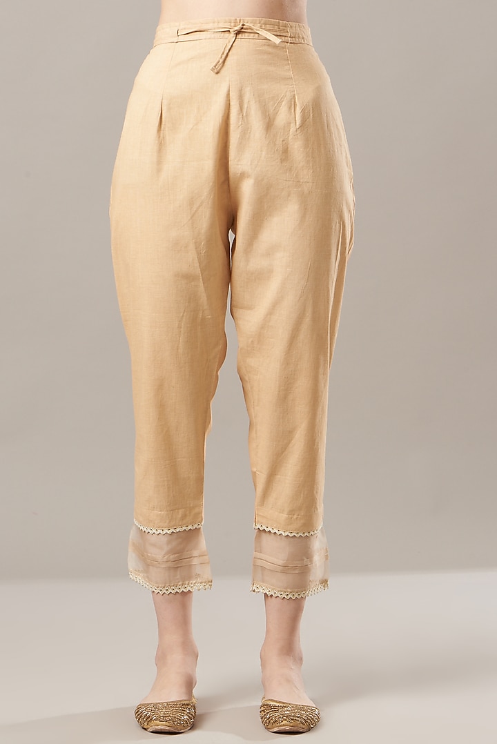 Gold Hand Embroidered Kurta Set by Anushka Repswal-Sewing love at Pernia's Pop Up Shop