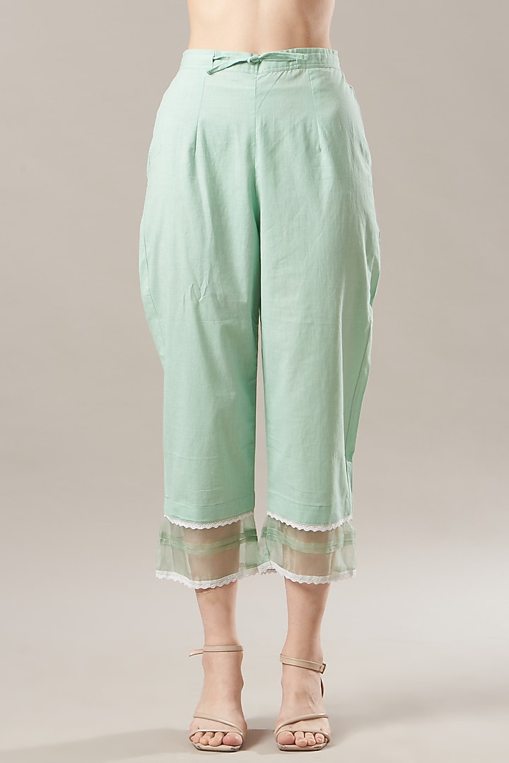 Sea Green Embroidered Kurta Set by Anushka Repswal-Sewing love at Pernia's Pop Up Shop