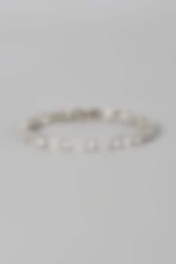 White Finish Zircon Bracelet In Sterling Silver by Arista Jewels at Pernia's Pop Up Shop