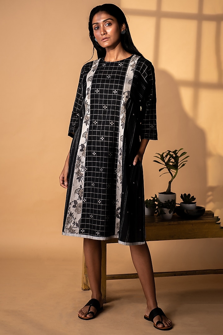 Black Printed Dress by ARTE-ALTER at Pernia's Pop Up Shop