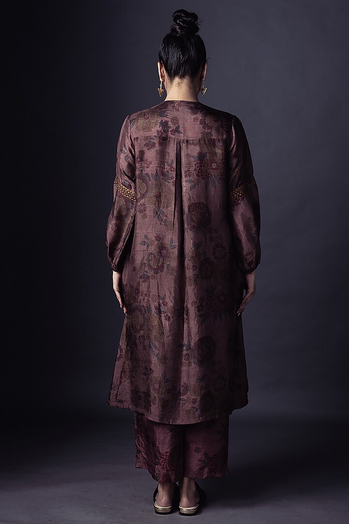 Grey Printed Kurta Set by ARTE-ALTER at Pernia's Pop Up Shop