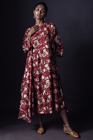 Red Printed Jacket Dress by ARTE-ALTER