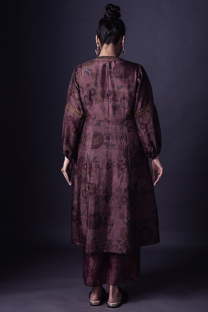 Grey Hand Printed Kurta Set by ARTE-ALTER at Pernia's Pop Up Shop