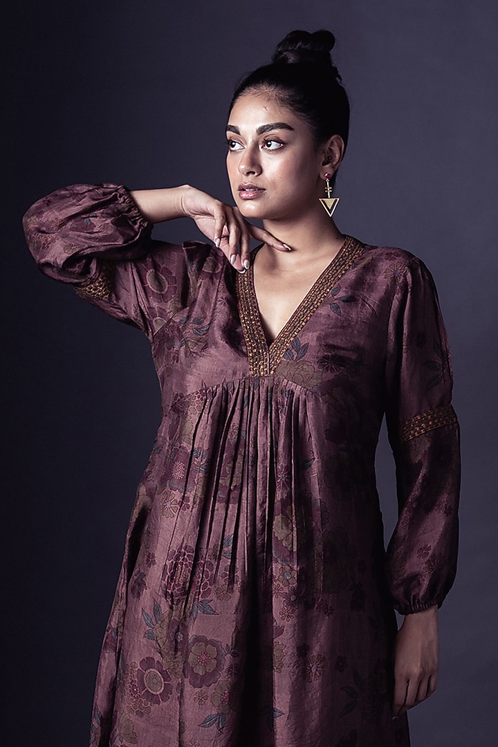 Grey Hand Printed Kurta Set by ARTE-ALTER at Pernia's Pop Up Shop
