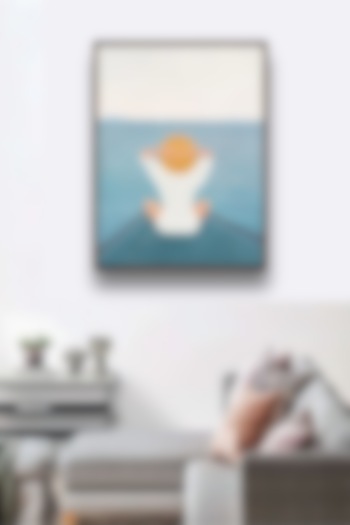 Multi-Colored Canvas & Wood Wall Painting by The Art House at Pernia's Pop Up Shop