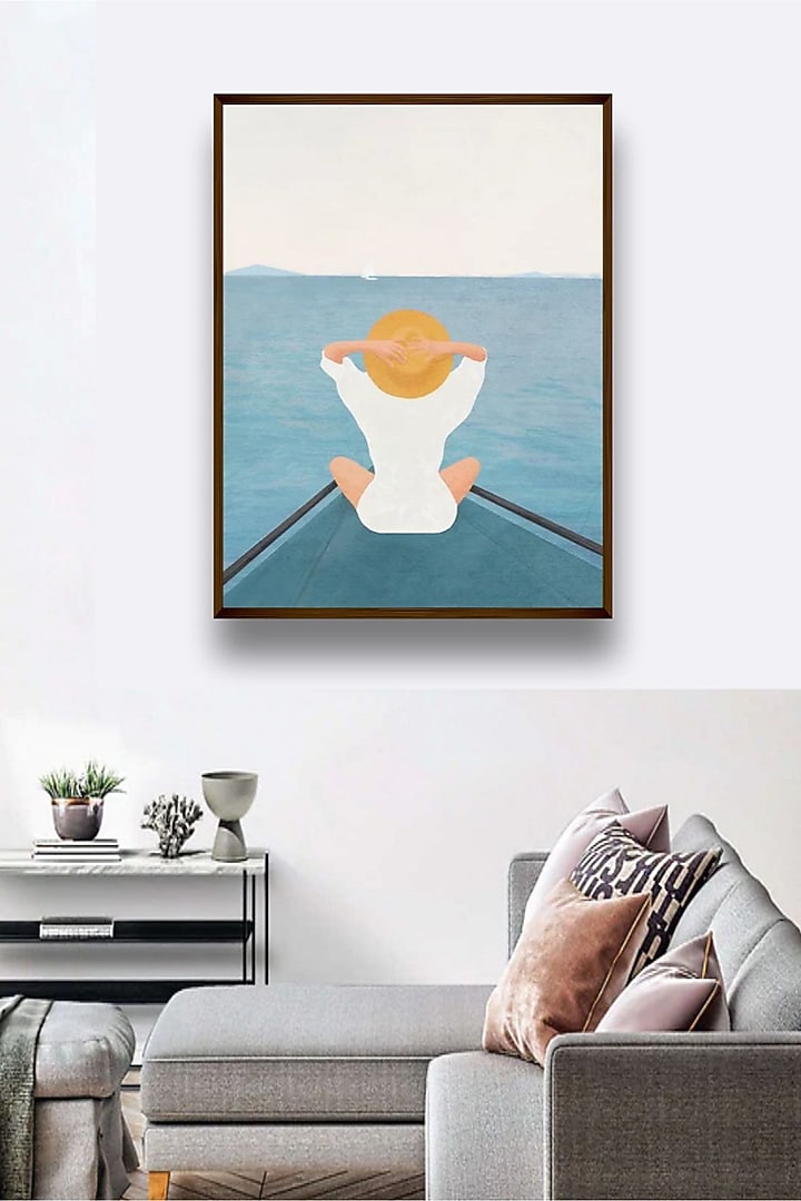 Multi-Colored Canvas & Wood Wall Painting by The Art House at Pernia's Pop Up Shop