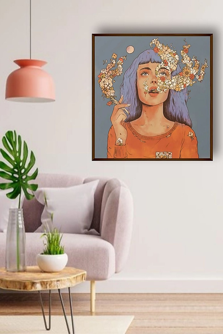 MultiColored Canvas & Wood Wall Painting Design by The Art House at