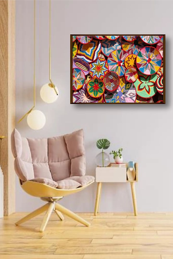 MultiColored Canvas & Wood Wall Painting Design by The Art House at