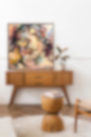 Multi-Colored Canvas & Wood Wall Painting by The Art House at Pernia's Pop Up Shop