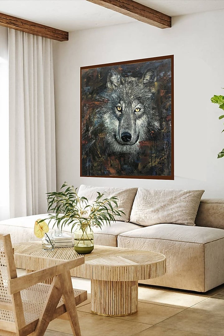 MultiColored Canvas & Wood Wall Painting Design by The Art House at