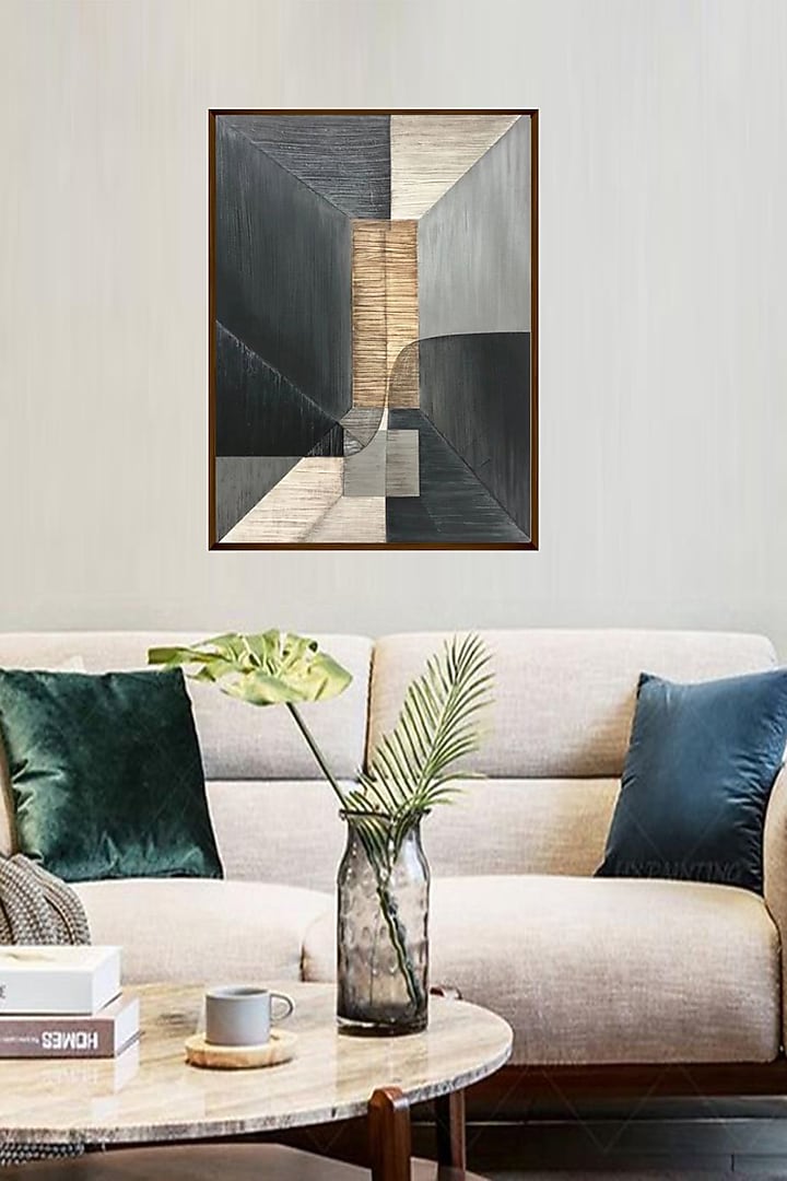 Multi-Colored Canvas & Wood Wall Painting by The Art House at Pernia's Pop Up Shop