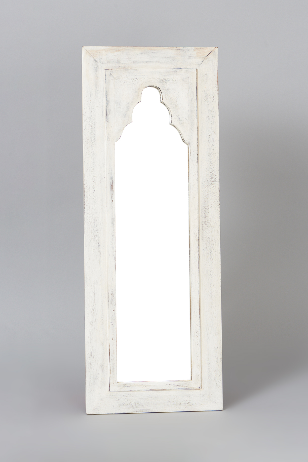 White Sheesham Wood Wall Mirror by Artisans Rose at Pernia's Pop Up Shop