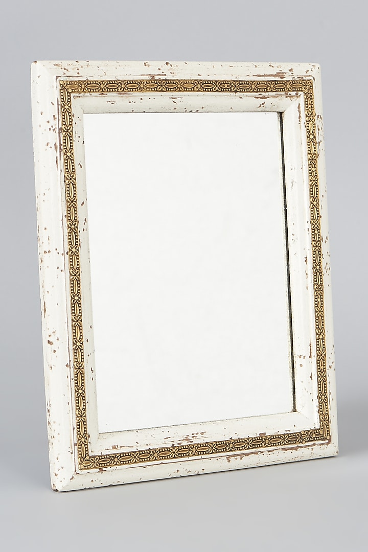 White Mango Wood Wall Mirror Design by Artisans Rose at Pernia's Pop Up